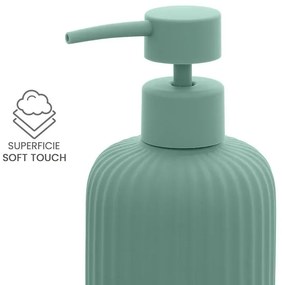 Set accessori bagno 2 pezzi in ceramica verde soft touch Spring