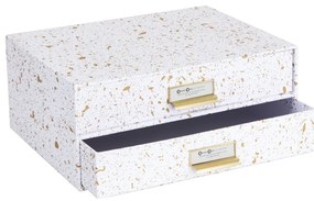 Cassettiera con 2 cassetti in oro e bianco Birger - Bigso Box of Sweden