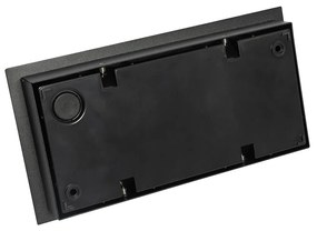 Lampada da parete per esterni moderna nera con LED 2 luci IP54 - Simon