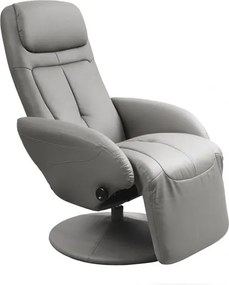 Poltrona reclinabile imbottita Optima grey - H 84-101 cm