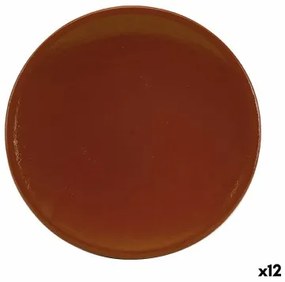 Piatto Raimundo Barro Profesional Rifrattore Argilla cotta Ceramica Marrone 22 cm (12 Unità)