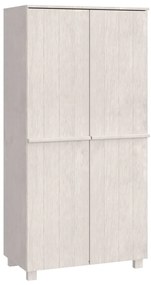 Armadio hamar bianco 89x50x180 cm in legno massello di pino