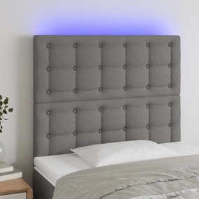 Testiera A Led Grigioscuro 100x5x118/128cm İntessuto /