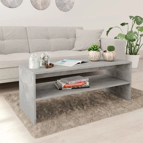 Tavolino Salotto Grigio Cemento 100x40x40 Cm Legno Multistrato /