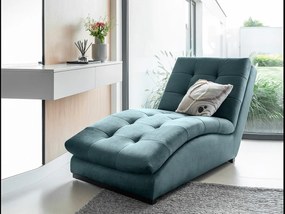 Chaise longue Cervinia poltrona divano relax - Tessuto azzurro