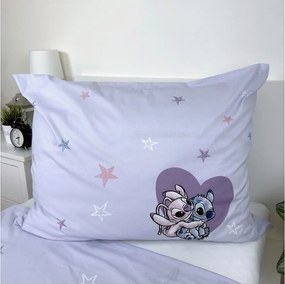 Biancheria da letto per bambini in cotone per letto singolo 140x200 cm Lilo and Stitch "Heart" – Jerry Fabrics