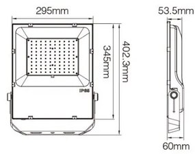 Faro LED 100W RGB+CCT  IP65, Dimmerabile - RF 2,4 GHz Colore RGB+CCT