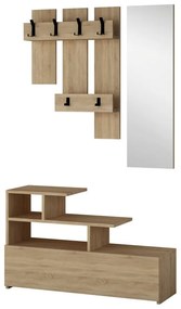 Set da corridoio in rovere color naturale Vesty - Kalune Design