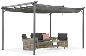 Pergolato antracite da terrazza La Palma 4x4 m Garden Point