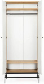 Armadio bianco 80x190 cm Mia - Woodman