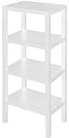 Scaffale bagno 4 ripiani bianco effetto legno in kit montaggio Buzz