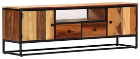 Mobile Porta Tv 120x30x40 Cm İn Legno Massello Di Recupero /