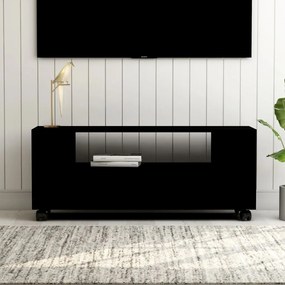 Mobile porta tv nero 120x35x48 cm in legno multistrato