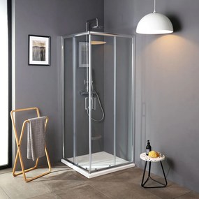 Box Doccia Scorrevole In Cristallo 75X75 Ad Angolo | Lima