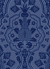 Cole & Son Carta da parati Pugin Palace Flock - Dark Hyacinth
