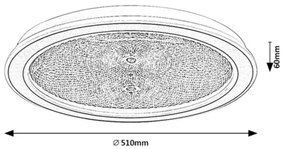 Rabalux 71282-LED dimmerabile plafoniera ZOFRAEL 34W/230V 3000-6500K Ø51 cm + telecomando