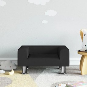 Divano Per Bambini Nero 50x40x26,5 Cm İn Velluto /