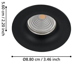 Eglo 33996 - Lampada da incasso LED dimmerabile SALICETO LED/6W/230V nero