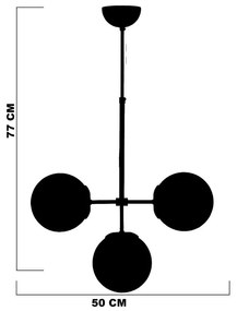 Lampada a sospensione con paralume in vetro oro e bianco ø 15 cm Seagull - Squid Lighting