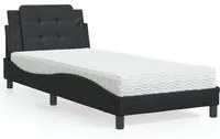 Letto con Materasso Nero 90x200 cm in Similpelle 3208838