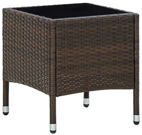 Tavolo da giardino marrone 40x40x45 cm in polyrattan