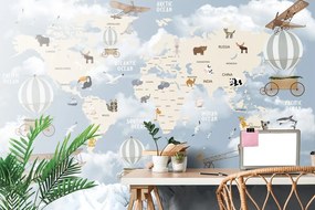 Carta da parati – Magnifica Mappa per Bambini con Animali