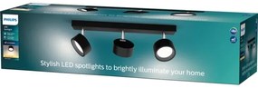 Philips - Faretto LED BRACIA 3xLED/5,5W/230V nero