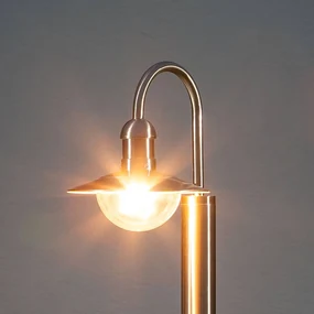 Lindby lampione Damion, 140 cm, acciaio inossidabile, E27, IP44