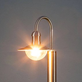 Lindby lampione Damion, 140 cm, acciaio inox, E27, IP44