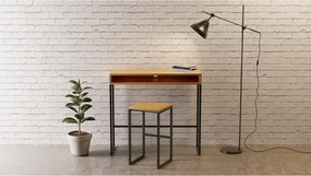 Scrivania con piano effetto rovere 35x100 cm Frame – Woodman