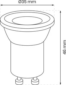 Lampadina LED GU10-MR11/3W/230V 4000K