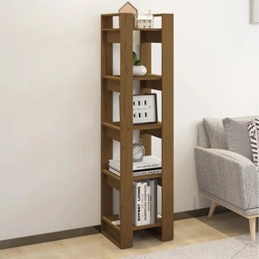 Libreria/divisorio miele 41x35x160 cm in legno massello di pino