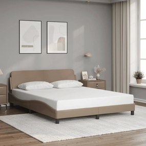 Giroletto Con Testiera Cappuccino 160x200 Cm İn Similpelle /