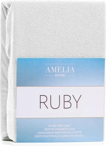 Lenzuolo con angoli bianco in terry 240x220 cm Ruby – Restilo