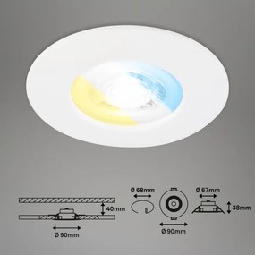 Briloner 7605036 - Set 3x LED, plafoniera da incasso per bagno 3x LED/4,9W/230V IP44, bianca