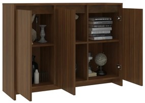 Credenza rovere marrone 102x33x75 cm in truciolato