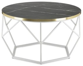 Tavolino DIAMOND 40x70 cm oro/nero/bianco