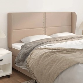 Testiera Ad Orecchio Cappuccino 183x23x118/128 Cm İn Similpelle /