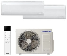 Condizionatore a muro multisplit inverter dual SAMSUNG WINDFREE COMFORT S2 9+12 13649 BTU 9K 12K classe raffreddamento A+++, bianco