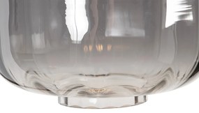 Lampada da terra smart nera con vetro fumé con WiFi ST64 - Qara Down