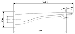 Cersanit S951-706 -Beccuccio per installazione a scomparsa LARGA cromo lucido
