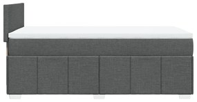 Giroletto a molle con materasso grigio scuro 80x200 cm tessuto