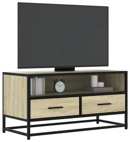 Mobile Tv Rovere Sonoma 80x34,5x40 Cm Legno Multistrato Metallo /