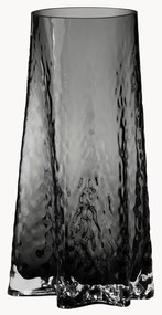 Vaso in vetro soffiato con superficie strutturata Gry, alt. 30 cm
