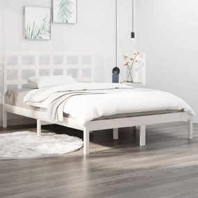 Giroletto Bianco İn Legno Massello 135x190 Cm Double /