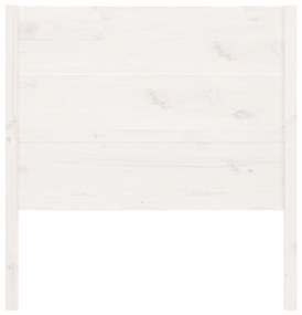 Testiera per letto bianca 106x4x100cm in legno massello di pino