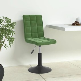 Sedie Da Pranzo Girevoli 4 Pz Verde Scuro İn Velluto /