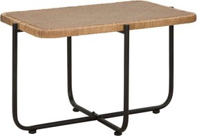 Tavolino da salotto nero/di colore naturale in rattan 55x75 cm Cebu – Mauro Ferretti