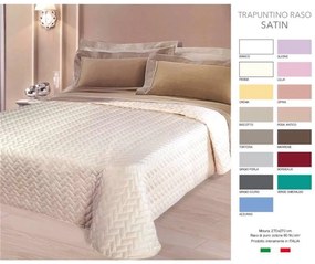 Trapuntino Matrimoniale Pierre Cardin Satin Colori Assortiti  Colore Grigio Perla, Dimensioni e Misure Matrimoniale