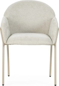 Set di sedie da pranzo beige in imbottito 2 pz Aslin – MOME